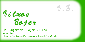 vilmos bojer business card